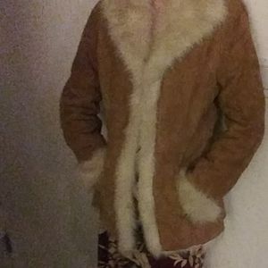Ugg S/P suede faux fur lined coat